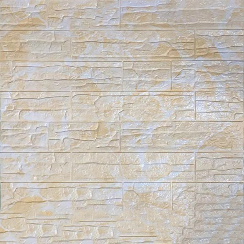 Modern Pearl Wainscoting PVC Wall Access Panel Peel and Stick Wall Tile Yellow White Clearhalo 'Flooring 'Home Improvement' 'home_improvement' 'home_improvement_wall_paneling' 'Wall Paneling' 'wall_paneling' 'Walls & Ceilings' Walls and Ceiling' 6872604