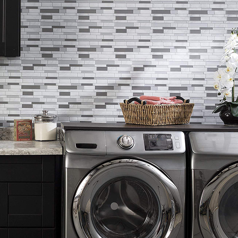 Floor and Wall Tile Kitchen Brick Look Peel and Stick Waterproof Wall Tile Black 10-Piece Set Clearhalo 'Flooring 'Home Improvement' 'home_improvement' 'home_improvement_peel_stick_blacksplash' 'Peel & Stick Backsplash Tile' 'peel_stick_blacksplash' 'Walls & Ceilings' Walls and Ceiling' 6872649