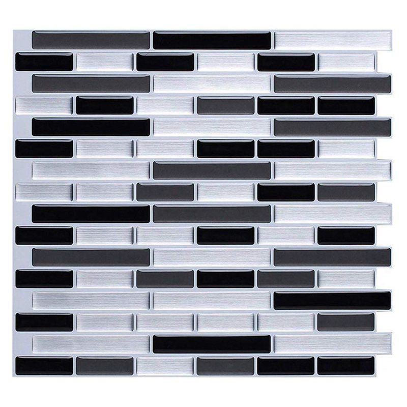Floor and Wall Tile Kitchen Brick Look Peel and Stick Waterproof Wall Tile Black Clearhalo 'Flooring 'Home Improvement' 'home_improvement' 'home_improvement_peel_stick_blacksplash' 'Peel & Stick Backsplash Tile' 'peel_stick_blacksplash' 'Walls & Ceilings' Walls and Ceiling' 6872651