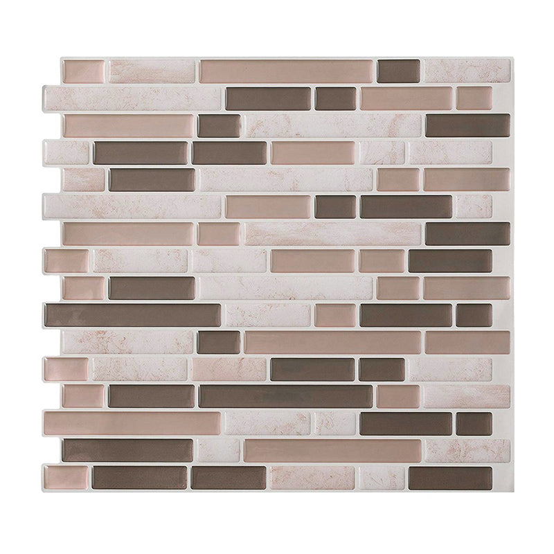 Floor and Wall Tile Kitchen Brick Look Peel and Stick Waterproof Wall Tile Brown Clearhalo 'Flooring 'Home Improvement' 'home_improvement' 'home_improvement_peel_stick_blacksplash' 'Peel & Stick Backsplash Tile' 'peel_stick_blacksplash' 'Walls & Ceilings' Walls and Ceiling' 6872653