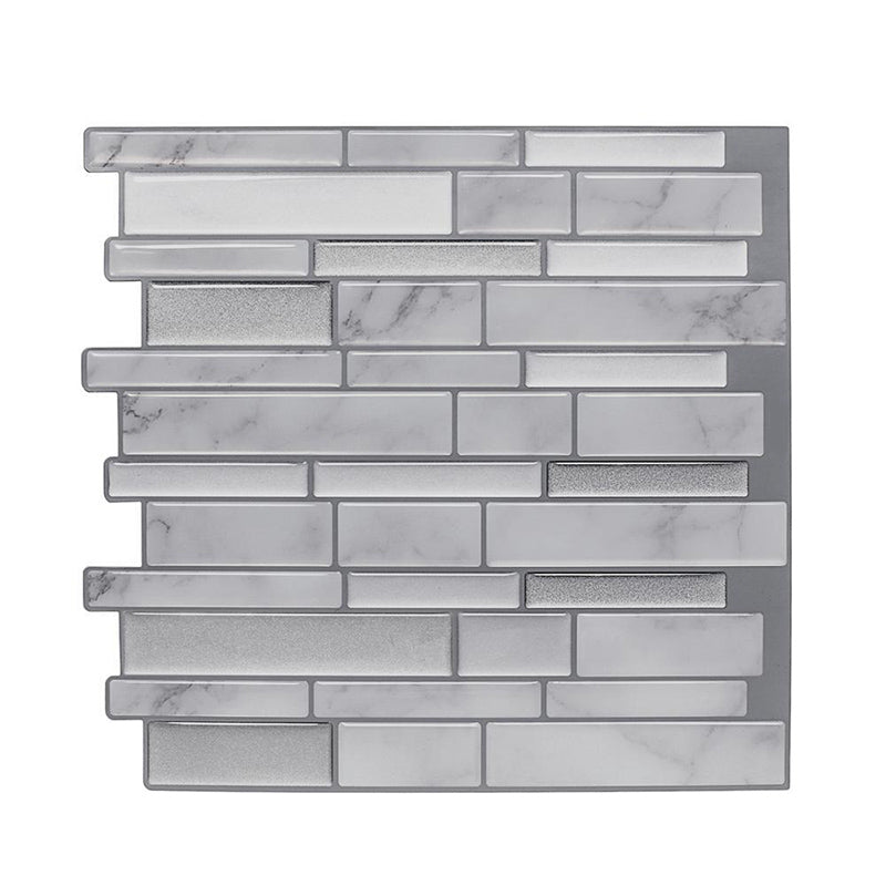 Floor and Wall Tile Kitchen Brick Look Peel and Stick Waterproof Wall Tile Grey Clearhalo 'Flooring 'Home Improvement' 'home_improvement' 'home_improvement_peel_stick_blacksplash' 'Peel & Stick Backsplash Tile' 'peel_stick_blacksplash' 'Walls & Ceilings' Walls and Ceiling' 6872655