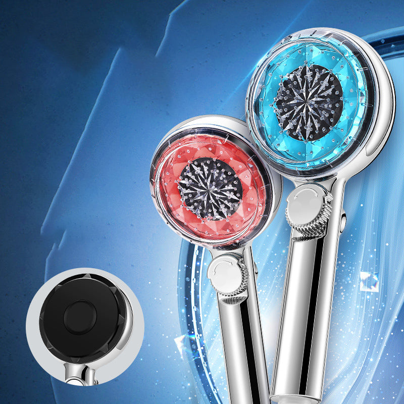 Contemporary Handheld Shower Head Round Filter Ball Spray Head With Digital Display Clearhalo 'Bathroom Remodel & Bathroom Fixtures' 'Home Improvement' 'home_improvement' 'home_improvement_shower_heads' 'Shower Heads' 'shower_heads' 'Showers & Bathtubs Plumbing' 'Showers & Bathtubs' 6872709