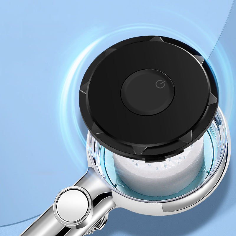 Contemporary Handheld Shower Head Round Filter Ball Spray Head With Digital Display Clearhalo 'Bathroom Remodel & Bathroom Fixtures' 'Home Improvement' 'home_improvement' 'home_improvement_shower_heads' 'Shower Heads' 'shower_heads' 'Showers & Bathtubs Plumbing' 'Showers & Bathtubs' 6872714