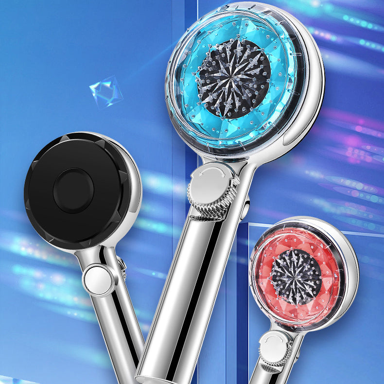 Contemporary Handheld Shower Head Round Filter Ball Spray Head With Digital Display Clearhalo 'Bathroom Remodel & Bathroom Fixtures' 'Home Improvement' 'home_improvement' 'home_improvement_shower_heads' 'Shower Heads' 'shower_heads' 'Showers & Bathtubs Plumbing' 'Showers & Bathtubs' 6872715