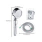 Contemporary Handheld Shower Head Round 3 Setting Spray Head in Silver Clearhalo 'Bathroom Remodel & Bathroom Fixtures' 'Home Improvement' 'home_improvement' 'home_improvement_shower_heads' 'Shower Heads' 'shower_heads' 'Showers & Bathtubs Plumbing' 'Showers & Bathtubs' 6872736