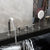 Modern Style Roman Tub Filler Deck-Mount High Arc Copper Roman Tub Filler Silver Clearhalo 'Bathroom Remodel & Bathroom Fixtures' 'Bathtub Faucets' 'bathtub_faucets' 'Home Improvement' 'home_improvement' 'home_improvement_bathtub_faucets' 6872943