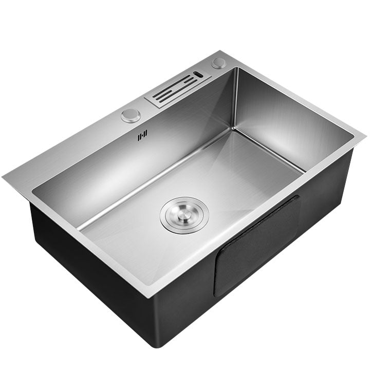 Drop-In Kitchen Sink with 2 Holes Stainless Steel Single Bowl Sink Clearhalo 'Home Improvement' 'home_improvement' 'home_improvement_kitchen_sinks' 'Kitchen Remodel & Kitchen Fixtures' 'Kitchen Sinks & Faucet Components' 'Kitchen Sinks' 'kitchen_sinks' 6873285