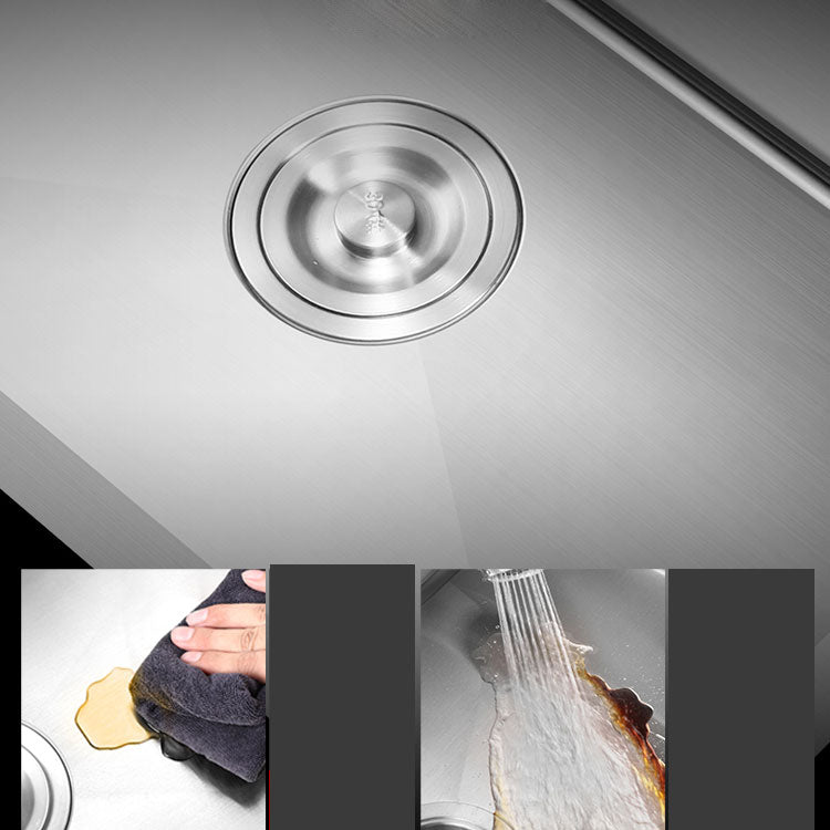 Drop-In Kitchen Sink with 2 Holes Stainless Steel Single Bowl Sink Clearhalo 'Home Improvement' 'home_improvement' 'home_improvement_kitchen_sinks' 'Kitchen Remodel & Kitchen Fixtures' 'Kitchen Sinks & Faucet Components' 'Kitchen Sinks' 'kitchen_sinks' 6873287