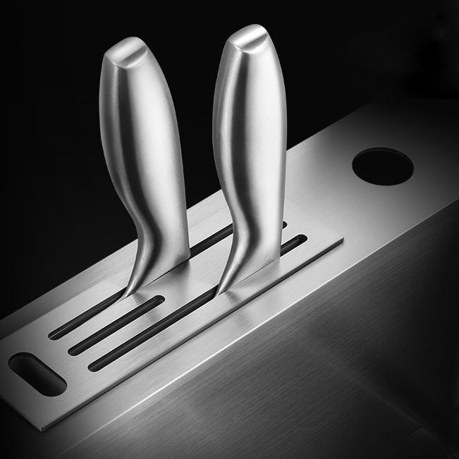 Drop-In Kitchen Sink with 2 Holes Stainless Steel Single Bowl Sink Clearhalo 'Home Improvement' 'home_improvement' 'home_improvement_kitchen_sinks' 'Kitchen Remodel & Kitchen Fixtures' 'Kitchen Sinks & Faucet Components' 'Kitchen Sinks' 'kitchen_sinks' 6873292