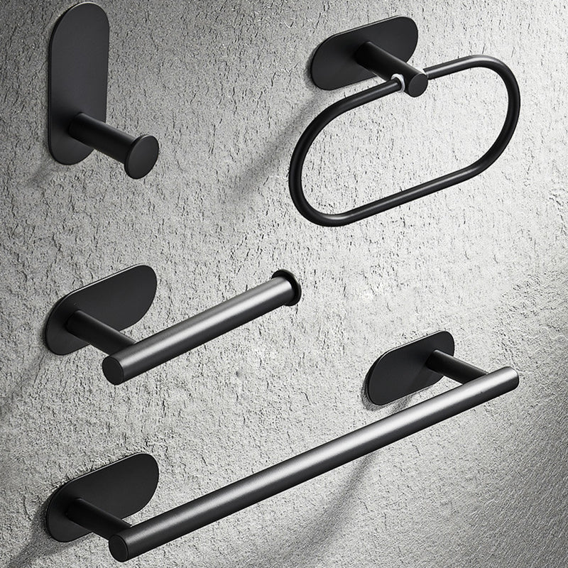 4 Piece Traditional Bathroom Hardware Set with Towel Bar Ring/Paper Holder & Robe Hook Clearhalo 'Bathroom Hardware Sets' 'Bathroom Hardware' 'Bathroom Remodel & Bathroom Fixtures' 'bathroom_hardware_sets' 'Home Improvement' 'home_improvement' 'home_improvement_bathroom_hardware_sets' 6876547