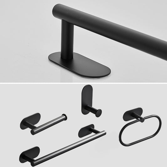 4 Piece Traditional Bathroom Hardware Set with Towel Bar Ring/Paper Holder & Robe Hook Clearhalo 'Bathroom Hardware Sets' 'Bathroom Hardware' 'Bathroom Remodel & Bathroom Fixtures' 'bathroom_hardware_sets' 'Home Improvement' 'home_improvement' 'home_improvement_bathroom_hardware_sets' 6876553