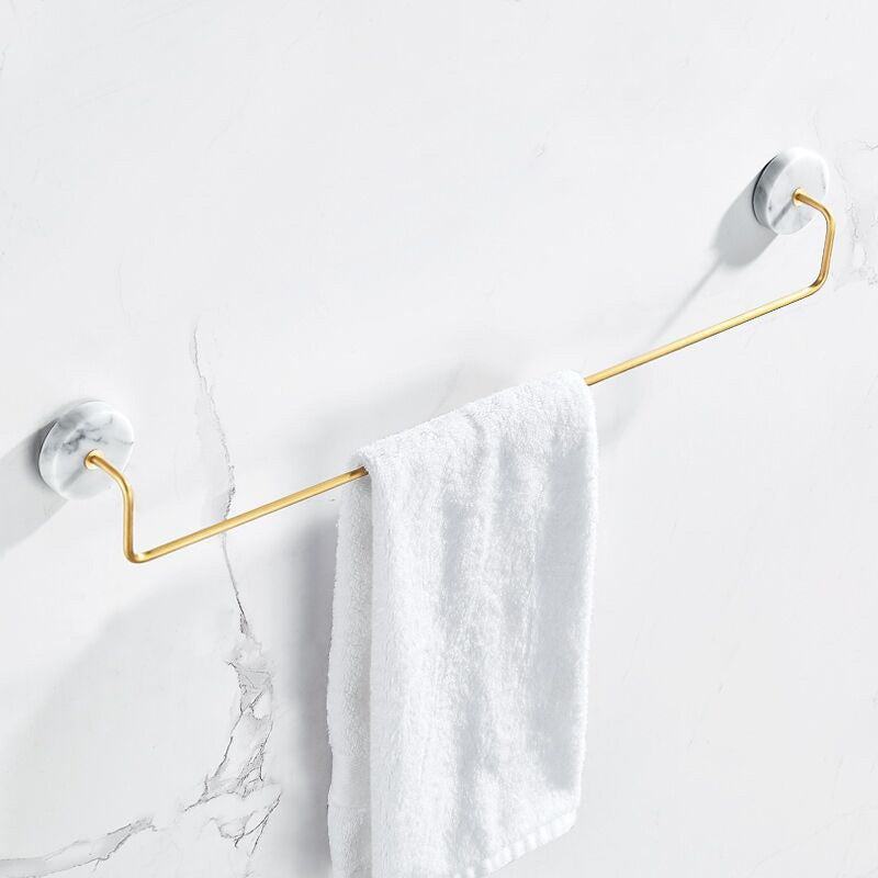 Modern Bathroom Accessory As Individual Or As a Set in Marble and Metal Towel Bar Clearhalo 'Bathroom Hardware Sets' 'Bathroom Hardware' 'Bathroom Remodel & Bathroom Fixtures' 'bathroom_hardware_sets' 'Home Improvement' 'home_improvement' 'home_improvement_bathroom_hardware_sets' 6876568