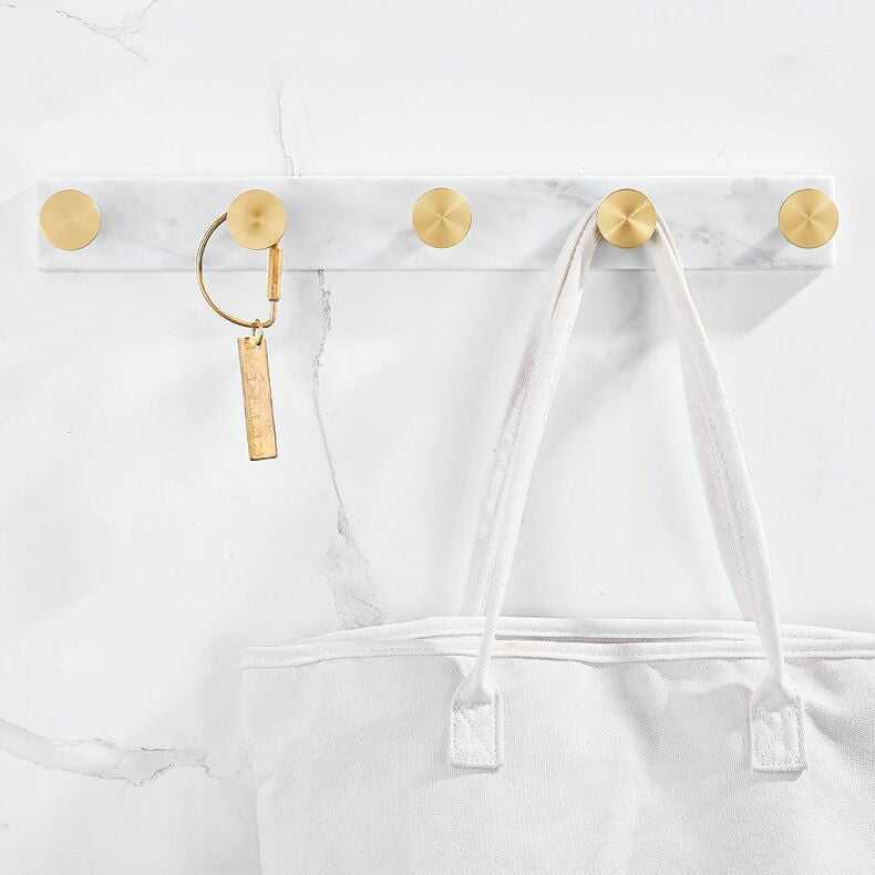 Modern Bathroom Accessory As Individual Or As a Set in Marble and Metal Clothes Rail Clearhalo 'Bathroom Hardware Sets' 'Bathroom Hardware' 'Bathroom Remodel & Bathroom Fixtures' 'bathroom_hardware_sets' 'Home Improvement' 'home_improvement' 'home_improvement_bathroom_hardware_sets' 6876581