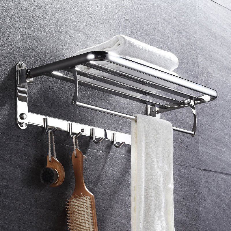 6-Piece Stainless Steel Modern Bathroom Accessory as Individual or as a Set Clearhalo 'Bathroom Hardware Sets' 'Bathroom Hardware' 'Bathroom Remodel & Bathroom Fixtures' 'bathroom_hardware_sets' 'Home Improvement' 'home_improvement' 'home_improvement_bathroom_hardware_sets' 6876589