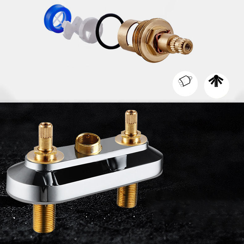 High-Arc Brass Bathroom Faucet Double Handle Vessel Sink Faucet Clearhalo 'Bathroom Remodel & Bathroom Fixtures' 'Bathroom Sink Faucets' 'Bathroom Sinks & Faucet Components' 'bathroom_sink_faucets' 'Home Improvement' 'home_improvement' 'home_improvement_bathroom_sink_faucets' 6878869
