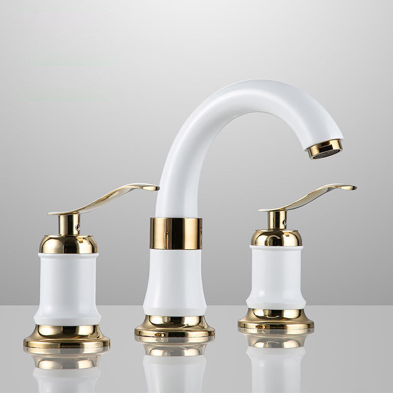 Modern Vessel Faucet Metal Lever Handles Low Arc Vessel Faucet for Home Clearhalo 'Bathroom Remodel & Bathroom Fixtures' 'Bathroom Sink Faucets' 'Bathroom Sinks & Faucet Components' 'bathroom_sink_faucets' 'Home Improvement' 'home_improvement' 'home_improvement_bathroom_sink_faucets' 6881092