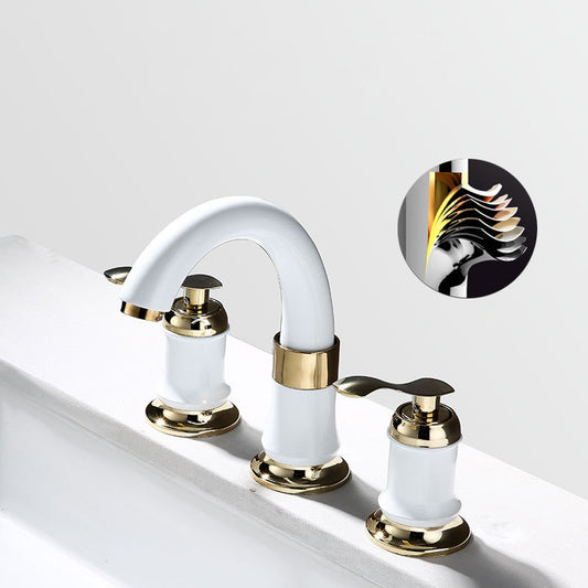Modern Vessel Faucet Metal Lever Handles Low Arc Vessel Faucet for Home Clearhalo 'Bathroom Remodel & Bathroom Fixtures' 'Bathroom Sink Faucets' 'Bathroom Sinks & Faucet Components' 'bathroom_sink_faucets' 'Home Improvement' 'home_improvement' 'home_improvement_bathroom_sink_faucets' 6881095
