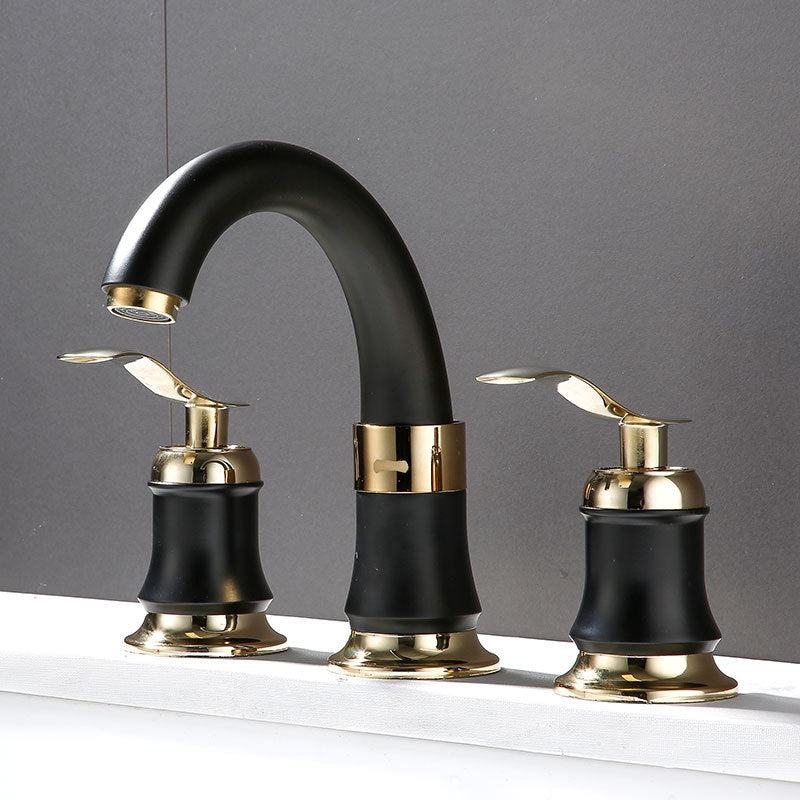 Modern Vessel Faucet Metal Lever Handles Low Arc Vessel Faucet for Home Clearhalo 'Bathroom Remodel & Bathroom Fixtures' 'Bathroom Sink Faucets' 'Bathroom Sinks & Faucet Components' 'bathroom_sink_faucets' 'Home Improvement' 'home_improvement' 'home_improvement_bathroom_sink_faucets' 6881102