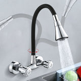 Contemporary Two Handles Kitchen Faucet Pull Down Bar Faucet Clearhalo 'Home Improvement' 'home_improvement' 'home_improvement_kitchen_faucets' 'Kitchen Faucets' 'Kitchen Remodel & Kitchen Fixtures' 'Kitchen Sinks & Faucet Components' 'kitchen_faucets' 6881108