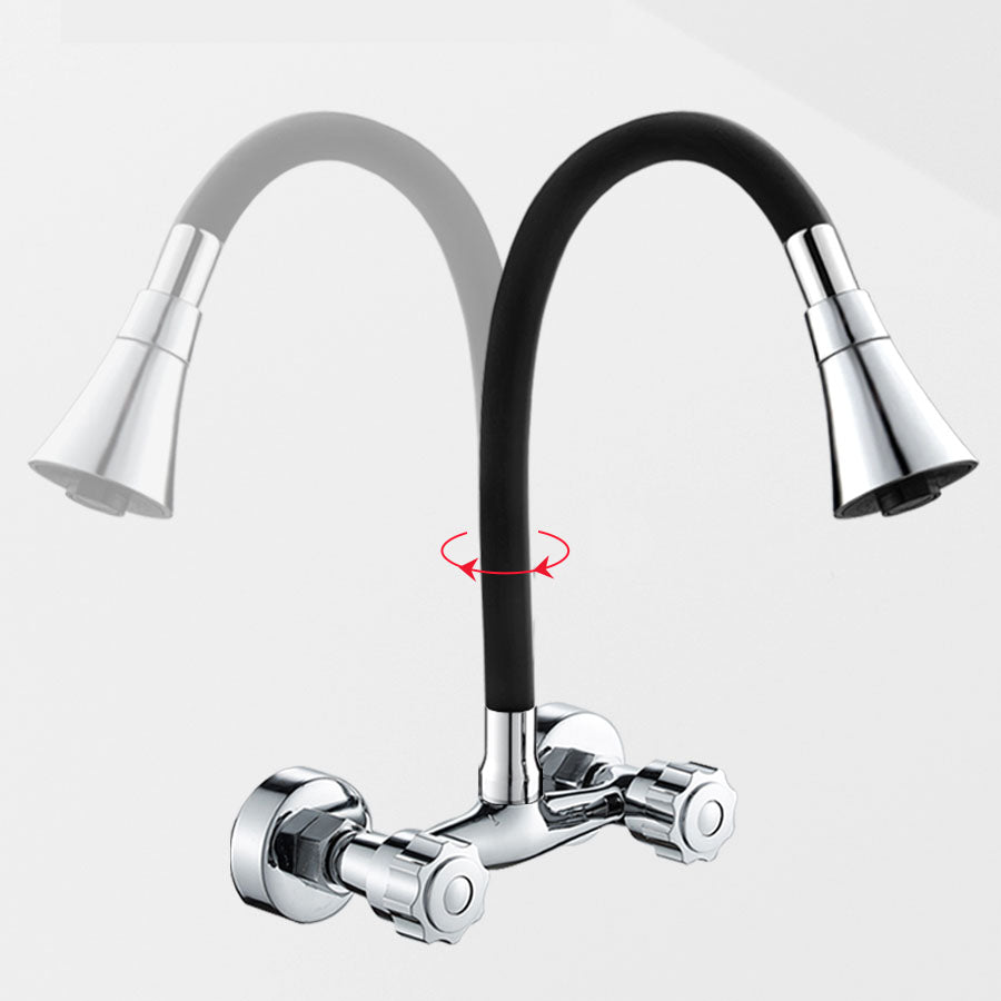 Contemporary Two Handles Kitchen Faucet Pull Down Bar Faucet Clearhalo 'Home Improvement' 'home_improvement' 'home_improvement_kitchen_faucets' 'Kitchen Faucets' 'Kitchen Remodel & Kitchen Fixtures' 'Kitchen Sinks & Faucet Components' 'kitchen_faucets' 6881113