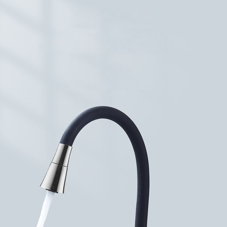 Contemporary Two Handles Kitchen Faucet Pull Down Bar Faucet Clearhalo 'Home Improvement' 'home_improvement' 'home_improvement_kitchen_faucets' 'Kitchen Faucets' 'Kitchen Remodel & Kitchen Fixtures' 'Kitchen Sinks & Faucet Components' 'kitchen_faucets' 6881117