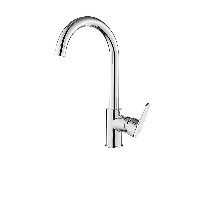 Contemporary Kitchen Bar Faucet Full Copper Swivel Spout No Sensor Silver Elbow Outlet Single-mode Water Outlet Clearhalo 'Home Improvement' 'home_improvement' 'home_improvement_kitchen_faucets' 'Kitchen Faucets' 'Kitchen Remodel & Kitchen Fixtures' 'Kitchen Sinks & Faucet Components' 'kitchen_faucets' 6881134