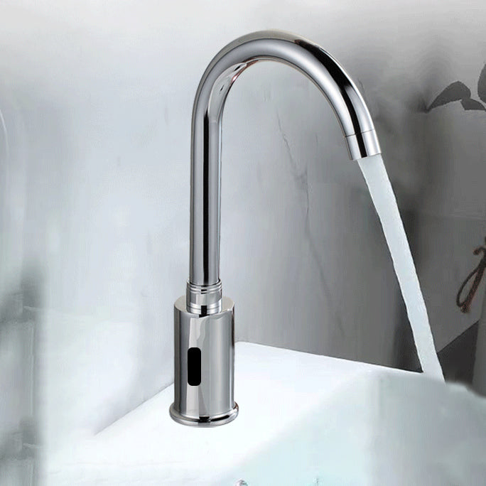 Touchless Sensor Kitchen Sink Faucet Stainless Steel Swivel Spout with Accessories Clearhalo 'Home Improvement' 'home_improvement' 'home_improvement_kitchen_faucets' 'Kitchen Faucets' 'Kitchen Remodel & Kitchen Fixtures' 'Kitchen Sinks & Faucet Components' 'kitchen_faucets' 6881153