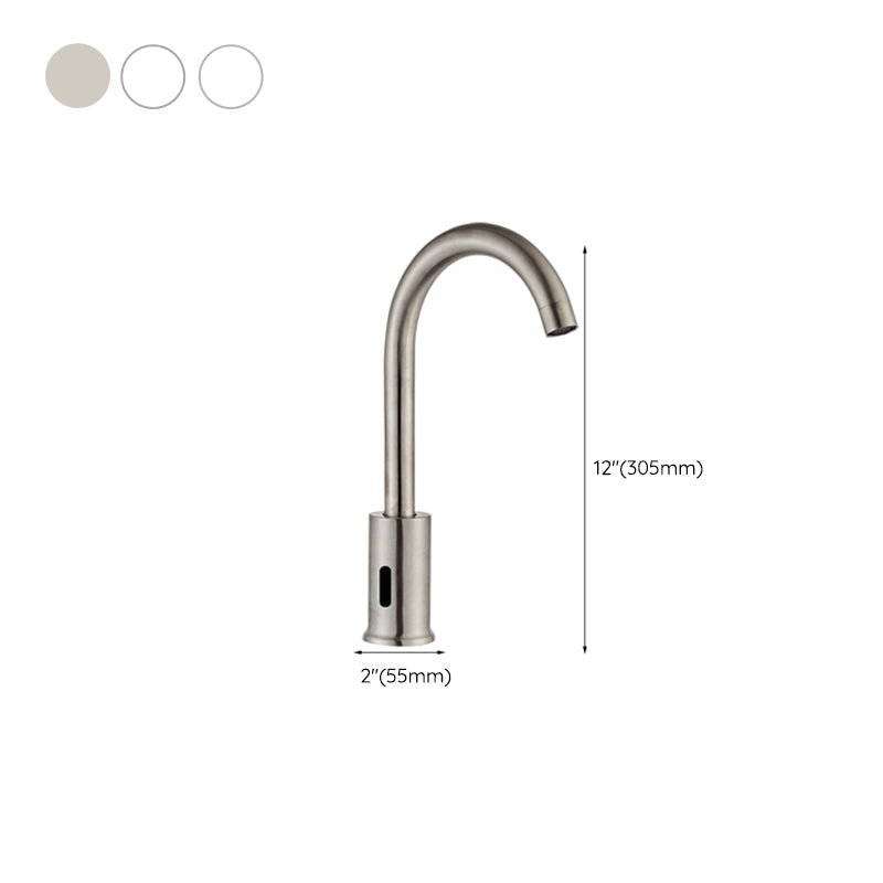 Touchless Sensor Kitchen Sink Faucet Stainless Steel Swivel Spout with Accessories Clearhalo 'Home Improvement' 'home_improvement' 'home_improvement_kitchen_faucets' 'Kitchen Faucets' 'Kitchen Remodel & Kitchen Fixtures' 'Kitchen Sinks & Faucet Components' 'kitchen_faucets' 6881168