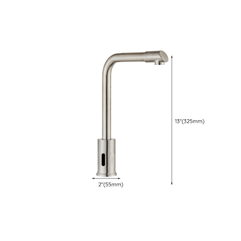Touchless Sensor Kitchen Sink Faucet Stainless Steel Swivel Spout with Accessories Clearhalo 'Home Improvement' 'home_improvement' 'home_improvement_kitchen_faucets' 'Kitchen Faucets' 'Kitchen Remodel & Kitchen Fixtures' 'Kitchen Sinks & Faucet Components' 'kitchen_faucets' 6881169