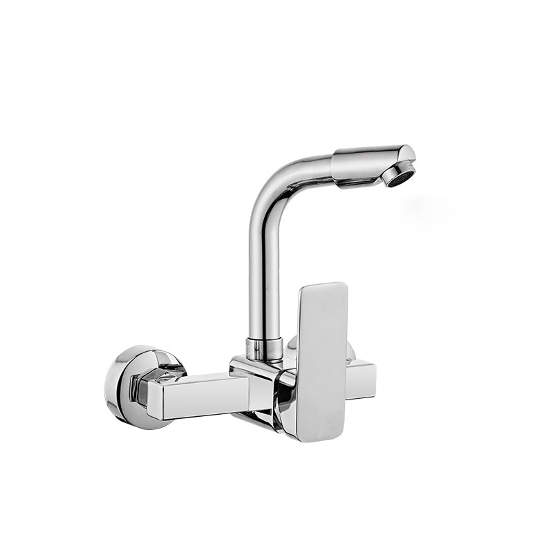 Modern Kitchen Faucet Single Level No Sensor Bar Faucet in Silver Universal Single-mode Water Outlet Clearhalo 'Home Improvement' 'home_improvement' 'home_improvement_kitchen_faucets' 'Kitchen Faucets' 'Kitchen Remodel & Kitchen Fixtures' 'Kitchen Sinks & Faucet Components' 'kitchen_faucets' 6881183