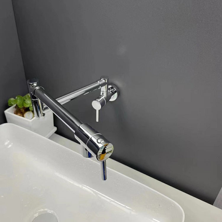 Modern Faucet 1-Handle Touchless Single Level Low Profile Pot Filler Kitchen Faucet 4.7" 2 Handle Faucets Clearhalo 'Home Improvement' 'home_improvement' 'home_improvement_kitchen_faucets' 'Kitchen Faucets' 'Kitchen Remodel & Kitchen Fixtures' 'Kitchen Sinks & Faucet Components' 'kitchen_faucets' 6881194