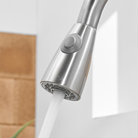 Modern Kitchen Sink Pull out Faucet Rod Handle Stainless Steel Sink Clearhalo 'Home Improvement' 'home_improvement' 'home_improvement_kitchen_sinks' 'Kitchen Remodel & Kitchen Fixtures' 'Kitchen Sinks & Faucet Components' 'Kitchen Sinks' 'kitchen_sinks' 6881213