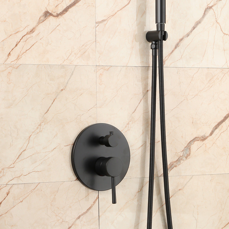 In-wall Shower Full Set Embedded Shower Top Nozzle Concealed Booster Shower Set Clearhalo 'Bathroom Remodel & Bathroom Fixtures' 'Home Improvement' 'home_improvement' 'home_improvement_shower_faucets' 'Shower Faucets & Systems' 'shower_faucets' 'Showers & Bathtubs Plumbing' 'Showers & Bathtubs' 6881391