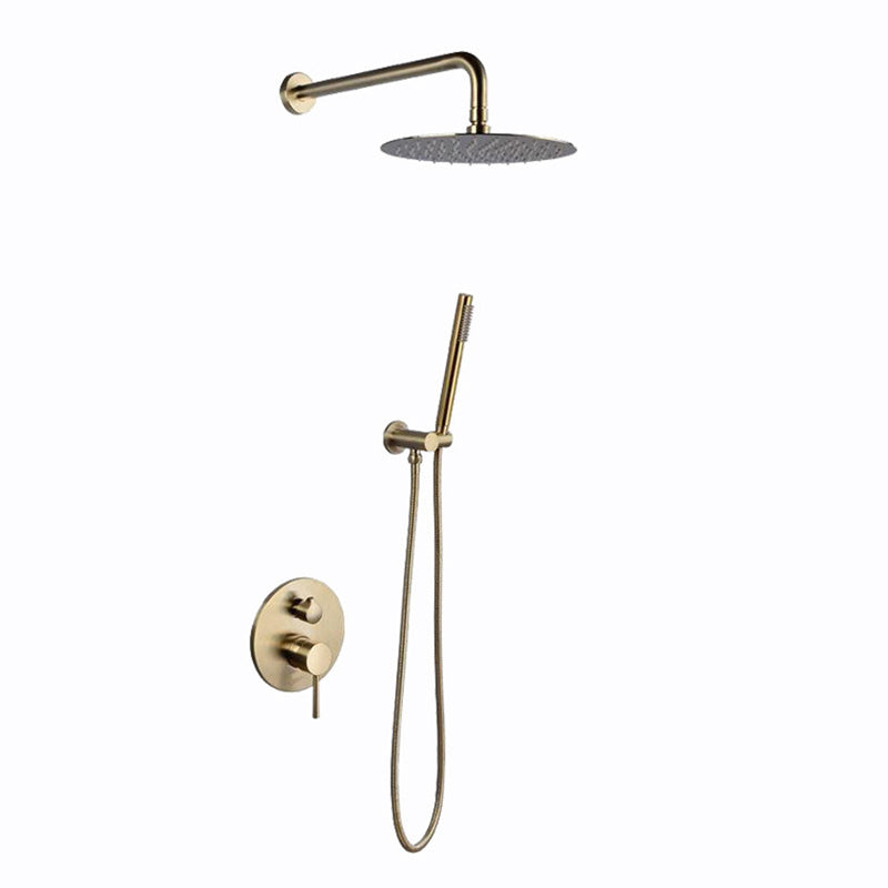 In-wall Shower Full Set Embedded Shower Top Nozzle Concealed Booster Shower Set Gold Clearhalo 'Bathroom Remodel & Bathroom Fixtures' 'Home Improvement' 'home_improvement' 'home_improvement_shower_faucets' 'Shower Faucets & Systems' 'shower_faucets' 'Showers & Bathtubs Plumbing' 'Showers & Bathtubs' 6881392