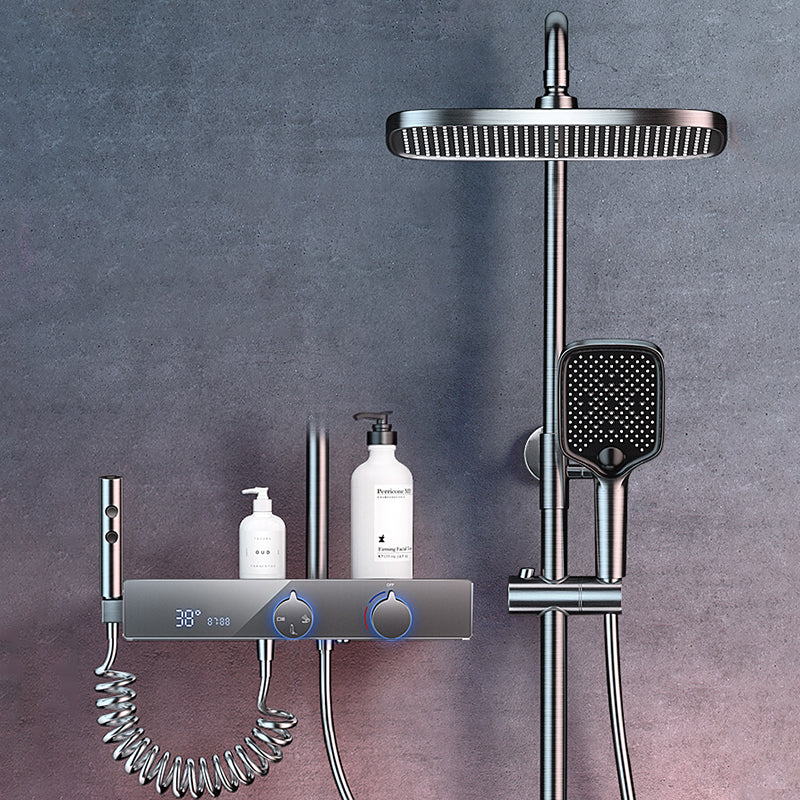 Modern Shower Trim Handheld Shower Head Wall Mounted Rain Shower Head Shower Trim Clearhalo 'Bathroom Remodel & Bathroom Fixtures' 'Home Improvement' 'home_improvement' 'home_improvement_shower_faucets' 'Shower Faucets & Systems' 'shower_faucets' 'Showers & Bathtubs Plumbing' 'Showers & Bathtubs' 6881403