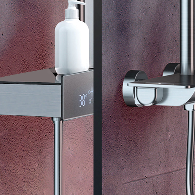 Modern Shower Trim Handheld Shower Head Wall Mounted Rain Shower Head Shower Trim Clearhalo 'Bathroom Remodel & Bathroom Fixtures' 'Home Improvement' 'home_improvement' 'home_improvement_shower_faucets' 'Shower Faucets & Systems' 'shower_faucets' 'Showers & Bathtubs Plumbing' 'Showers & Bathtubs' 6881406