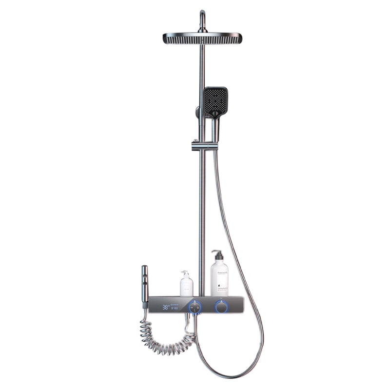 Modern Shower Trim Handheld Shower Head Wall Mounted Rain Shower Head Shower Trim Clearhalo 'Bathroom Remodel & Bathroom Fixtures' 'Home Improvement' 'home_improvement' 'home_improvement_shower_faucets' 'Shower Faucets & Systems' 'shower_faucets' 'Showers & Bathtubs Plumbing' 'Showers & Bathtubs' 6881412