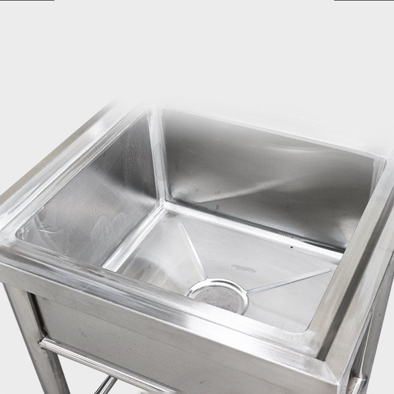 Classic Triple Bowl Sink Solid Color Stainless Steel Kitchen Sink with Faucets Clearhalo 'Home Improvement' 'home_improvement' 'home_improvement_kitchen_sinks' 'Kitchen Remodel & Kitchen Fixtures' 'Kitchen Sinks & Faucet Components' 'Kitchen Sinks' 'kitchen_sinks' 6881534