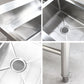 Classic Triple Bowl Sink Solid Color Stainless Steel Kitchen Sink with Faucets Clearhalo 'Home Improvement' 'home_improvement' 'home_improvement_kitchen_sinks' 'Kitchen Remodel & Kitchen Fixtures' 'Kitchen Sinks & Faucet Components' 'Kitchen Sinks' 'kitchen_sinks' 6881541