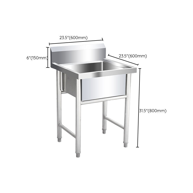 Classic Triple Bowl Sink Solid Color Stainless Steel Kitchen Sink with Faucets Clearhalo 'Home Improvement' 'home_improvement' 'home_improvement_kitchen_sinks' 'Kitchen Remodel & Kitchen Fixtures' 'Kitchen Sinks & Faucet Components' 'Kitchen Sinks' 'kitchen_sinks' 6881543