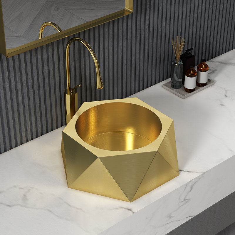 Modern Vessel Sink Metal Specialty with Pop-Up Drain Vessel Lavatory Sink Clearhalo 'Bathroom Remodel & Bathroom Fixtures' 'Bathroom Sinks & Faucet Components' 'Bathroom Sinks' 'bathroom_sink' 'Home Improvement' 'home_improvement' 'home_improvement_bathroom_sink' 6881573