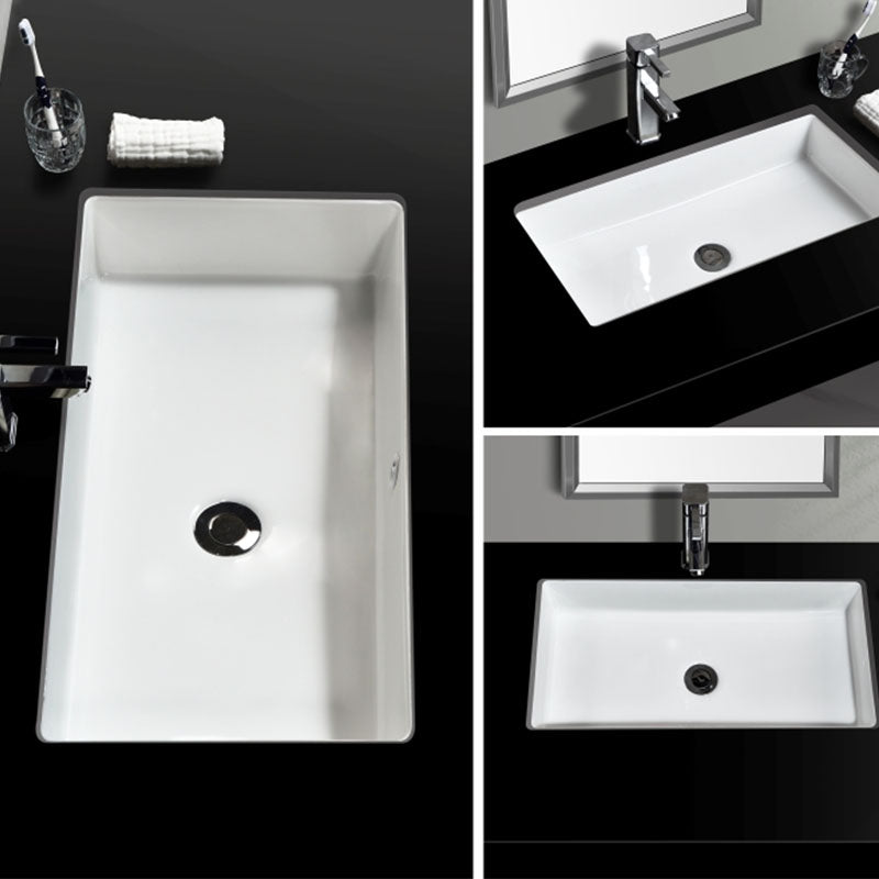 Contemporary Wash Stand Ceramic Metal Undermount Bathroom Sink Clearhalo 'Bathroom Remodel & Bathroom Fixtures' 'Bathroom Sinks & Faucet Components' 'Bathroom Sinks' 'bathroom_sink' 'Home Improvement' 'home_improvement' 'home_improvement_bathroom_sink' 6881602