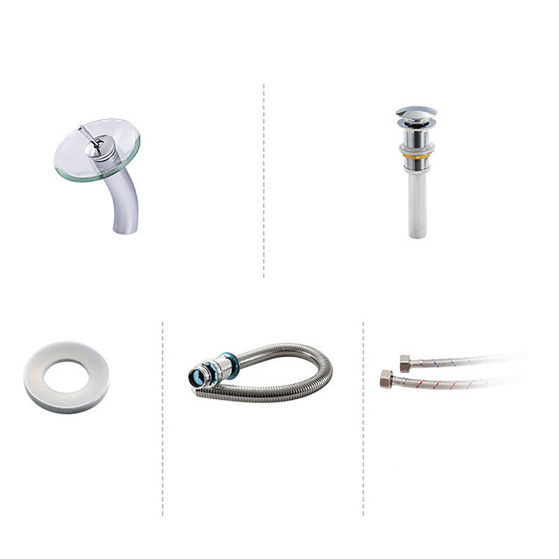 Tempered Glass Bathroom Sink Modern Style Bathroom Sink with Specialty Shape Clearhalo 'Bathroom Remodel & Bathroom Fixtures' 'Bathroom Sinks & Faucet Components' 'Bathroom Sinks' 'bathroom_sink' 'Home Improvement' 'home_improvement' 'home_improvement_bathroom_sink' 6881668