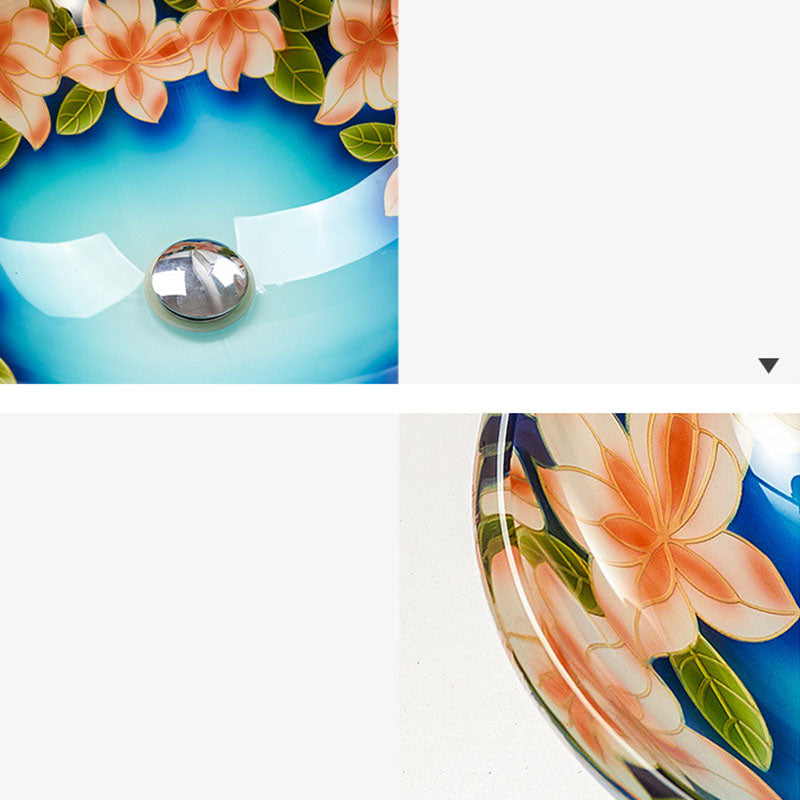 Tempered Glass Bathroom Sink Contemporary Trough Bathroom Sink with Round Shape Clearhalo 'Bathroom Remodel & Bathroom Fixtures' 'Bathroom Sinks & Faucet Components' 'Bathroom Sinks' 'bathroom_sink' 'Home Improvement' 'home_improvement' 'home_improvement_bathroom_sink' 6881717