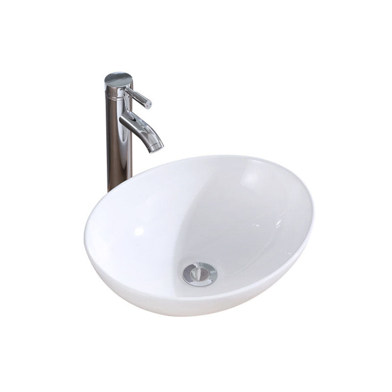 Modern Vessel Bathroom Sink Porcelain Oval Vessel Lavatory Sink(Not Included Faucet) Clearhalo 'Bathroom Remodel & Bathroom Fixtures' 'Bathroom Sinks & Faucet Components' 'Bathroom Sinks' 'bathroom_sink' 'Home Improvement' 'home_improvement' 'home_improvement_bathroom_sink' 6881725