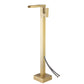 Floor Mounted Metal Freestanding Tub Filler One Handle Freestanding Bathtub Faucet Gold Hand Shower Not Included Wall Clearhalo 'Bathroom Remodel & Bathroom Fixtures' 'Bathtub Faucets' 'bathtub_faucets' 'Home Improvement' 'home_improvement' 'home_improvement_bathtub_faucets' 6881811