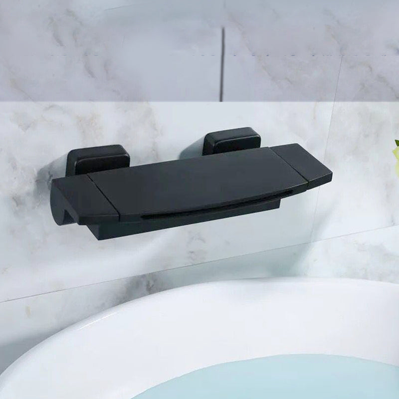 Modern Style Bathtub Faucet Waterfall Handle Style Bathroom Faucet Clearhalo 'Bathroom Remodel & Bathroom Fixtures' 'Bathtub Faucets' 'bathtub_faucets' 'Home Improvement' 'home_improvement' 'home_improvement_bathtub_faucets' 6881876