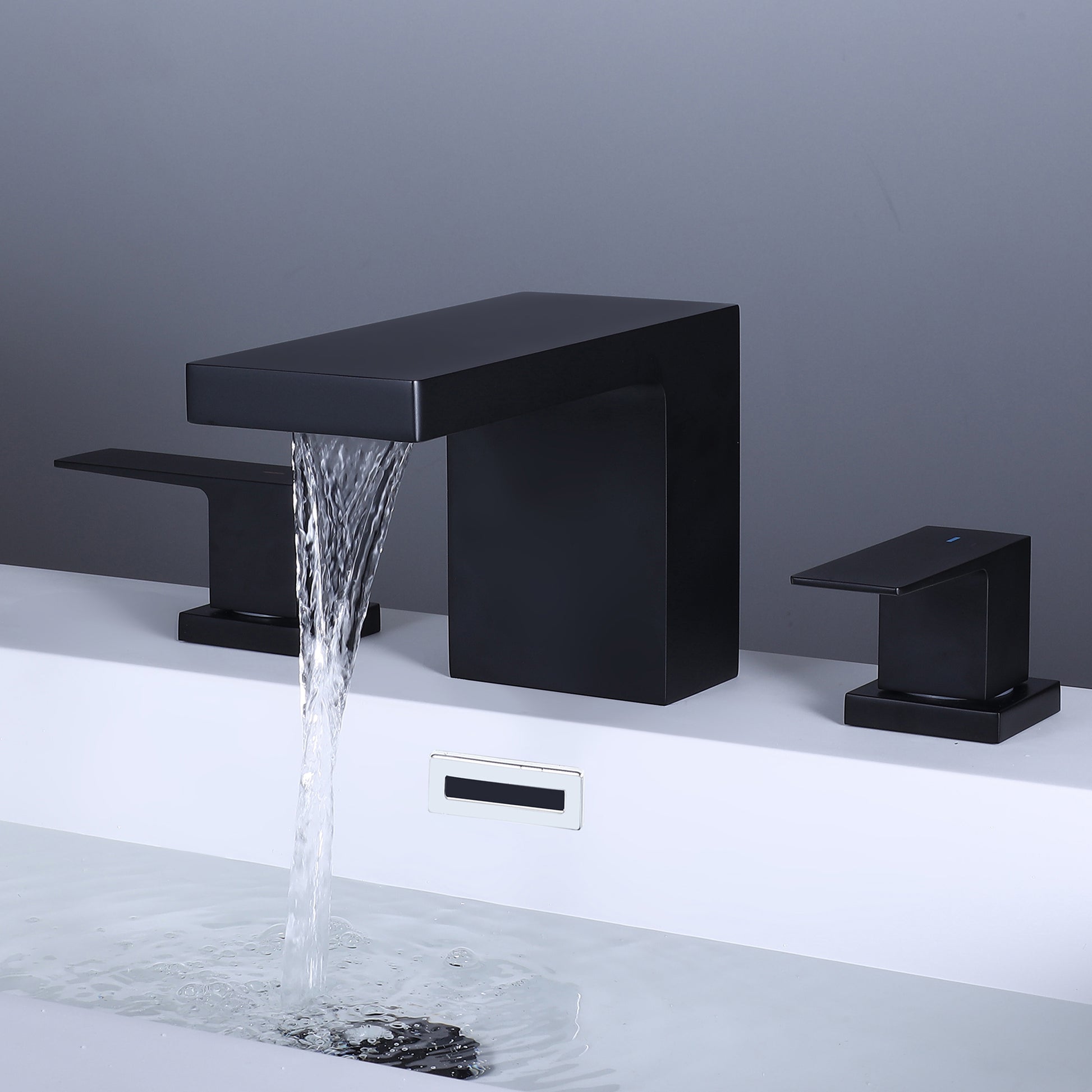Modern Bathroom Faucet Rod Two-handle Waterfall Bathtub Faucet Clearhalo 'Bathroom Remodel & Bathroom Fixtures' 'Bathtub Faucets' 'bathtub_faucets' 'Home Improvement' 'home_improvement' 'home_improvement_bathtub_faucets' 6881904