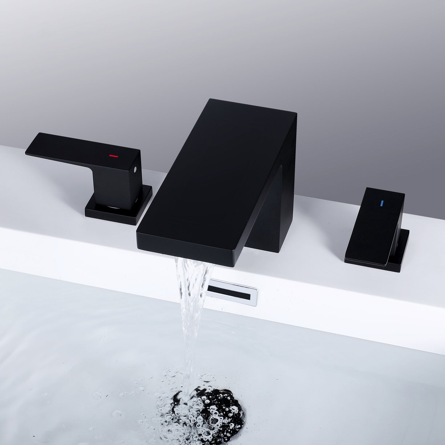 Modern Bathroom Faucet Rod Two-handle Waterfall Bathtub Faucet Clearhalo 'Bathroom Remodel & Bathroom Fixtures' 'Bathtub Faucets' 'bathtub_faucets' 'Home Improvement' 'home_improvement' 'home_improvement_bathtub_faucets' 6881906
