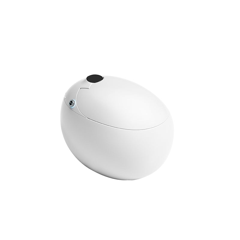 Contemporary White Round Floor Mount Bidet with Heated Seat Vitreous China Bidets 16" Clearhalo 'Bathroom Remodel & Bathroom Fixtures' 'Bidets' 'Home Improvement' 'home_improvement' 'home_improvement_bidets' 'Toilets & Bidets' 6887330